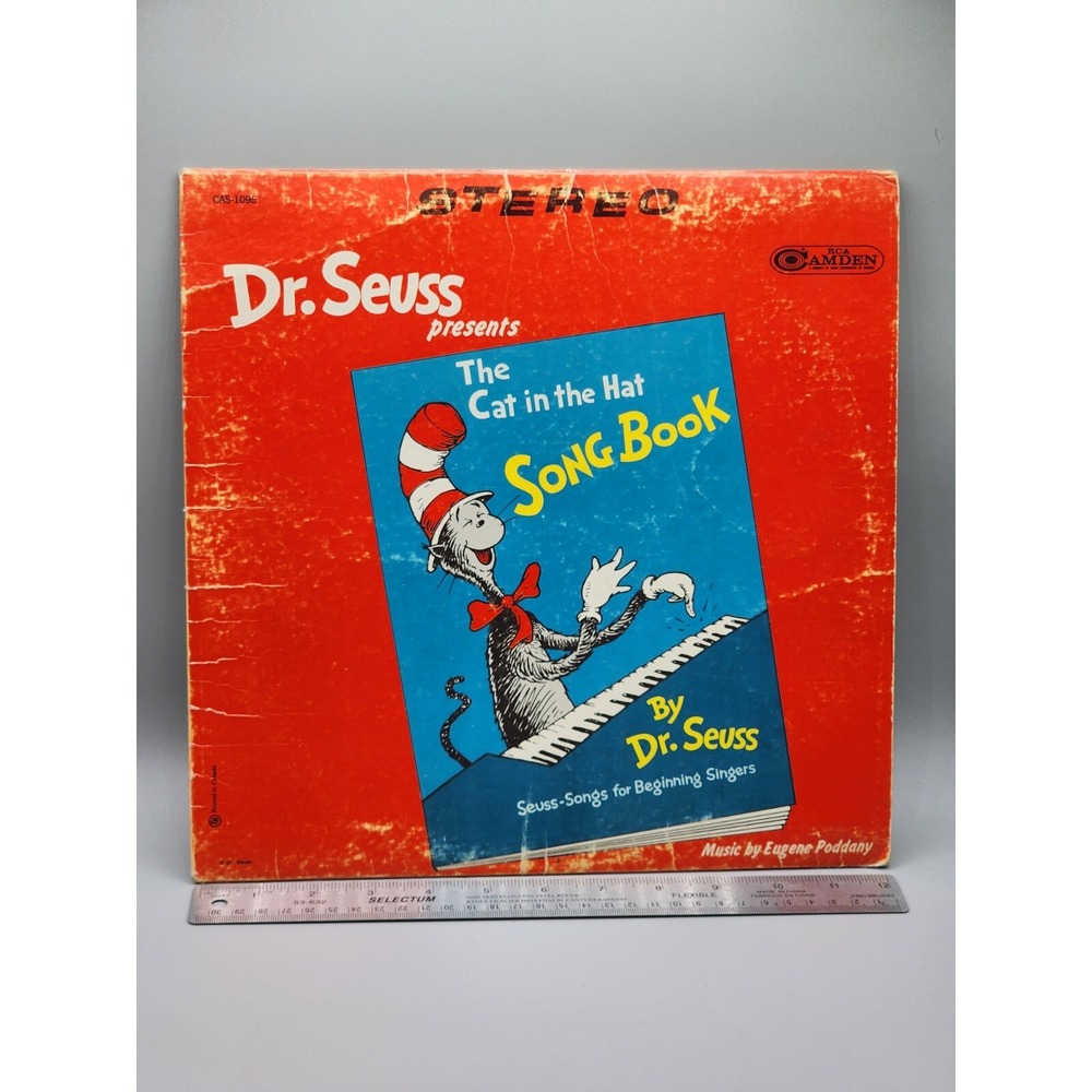 Vintage "The Cat In The Hat Song Book" By Dr. Seuss, Vinyl Record Album